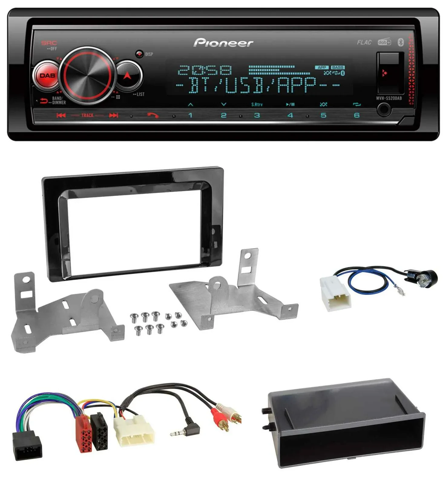 Автомагнитола для Toyota Aygo (AB7, с 2022) Pioneer Bluetooth USB MP3 DAB