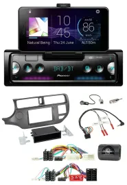 Автомагнитола Pioneer USB, Bluetooth, DAB, поддержка управления на руле, для Kia Rio UB (2011–2015), антрацит