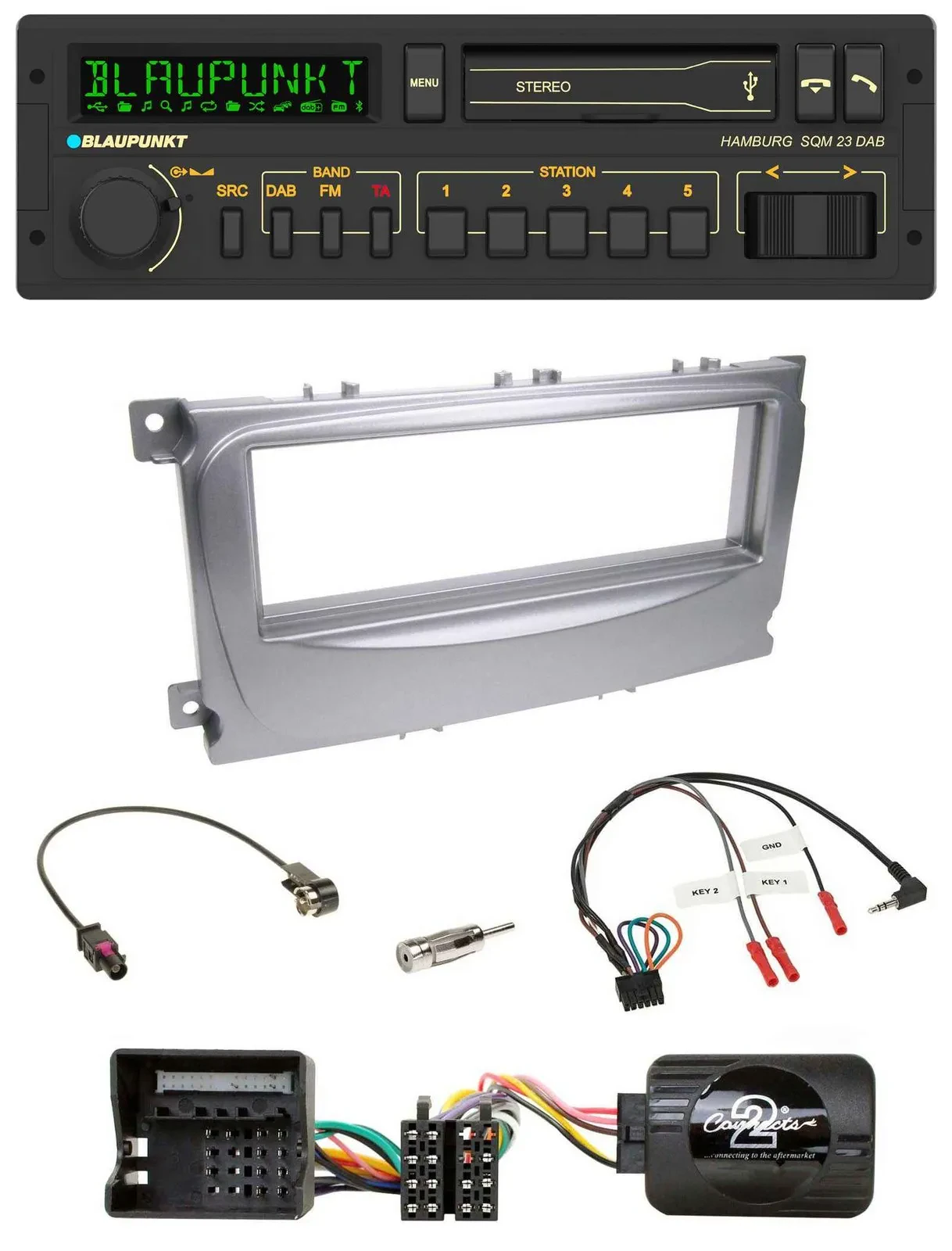 Blaupunkt USB DAB Bluetooth Lenkrad Autoradio für Ford Galaxy C-Max ab 2007 Focu