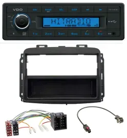 Автомагнитола для Fiat 500L VDO Bluetooth, USB, AUX, MP3 (с ISO, с 2012 г.)