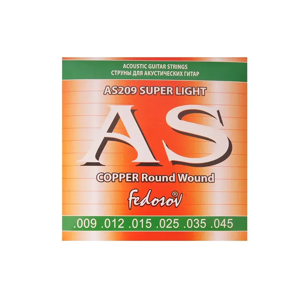 Струны для акустической гитары Fedosov AS209 Copper Super Light 9-45