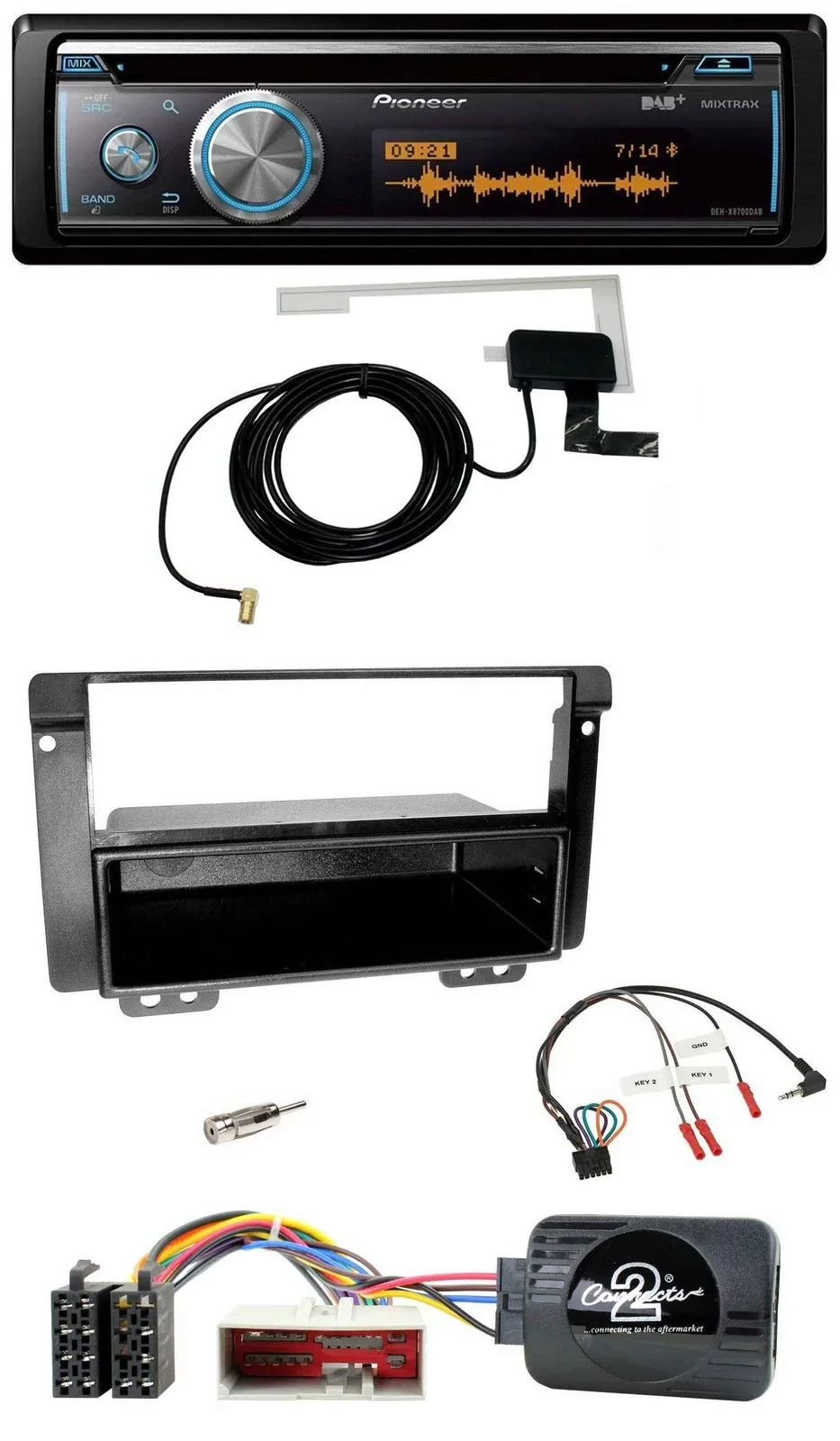 Pioneer Bluetooth DAB Lenkrad USB CD Autoradio für Landrover Freelander 2004-200