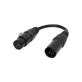 ProX XC-DMX5M3F 6" Male DMX 5-Pin to Female DMX 3-Pin Cable