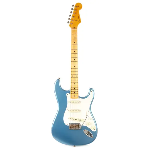 Электрогитара Fender Custom Shop 1958 Stratocaster Journeyman Relic Faded Aged Lake Placid Blue