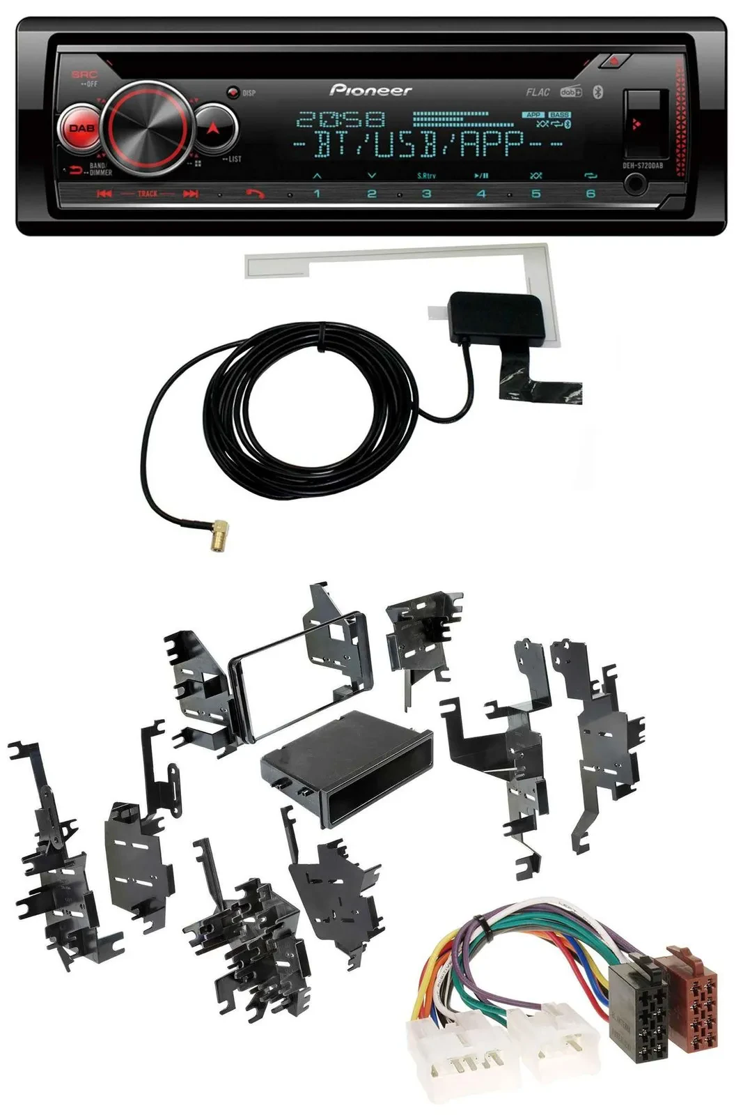 Автомагнитола для Toyota Pioneer DAB, CD, MP3, USB, Bluetooth (Highlander/MR2/Sequoia/Yaris)