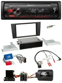 Автомагнитола для Audi A4 B5 1999–2001 Pioneer 1-DIN, DAB, USB, MP3, поддержка кнопок на руле