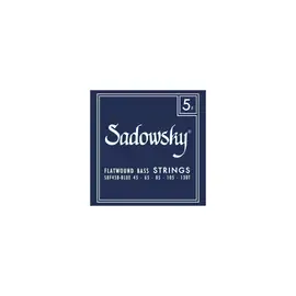 SADOWSKY Blue Label Bass String Set, Stainless Steel, Flatwound, Taperwound - 5-