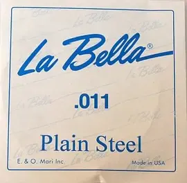 Струна для акустической и электрогитары La Bella PS011, сталь, калибр 11