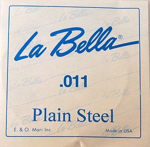 Струна для акустической и электрогитары La Bella PS011, сталь, калибр 11