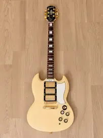 Электрогитара Epiphone Les Paul SG Custom G-400 HHH Seymour Duncan Antique Ivory w/case Korea 1999