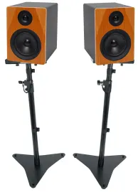 (2) Rockville DPM5C 5.25" 150W Powered Studio Monitor Speakers+Adjustable Stands