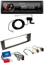 Pioneer 1DIN MP3 DAB USB AUX Autoradio für Audi A3 8P 03-06 Aktivsystem Mini-ISO
