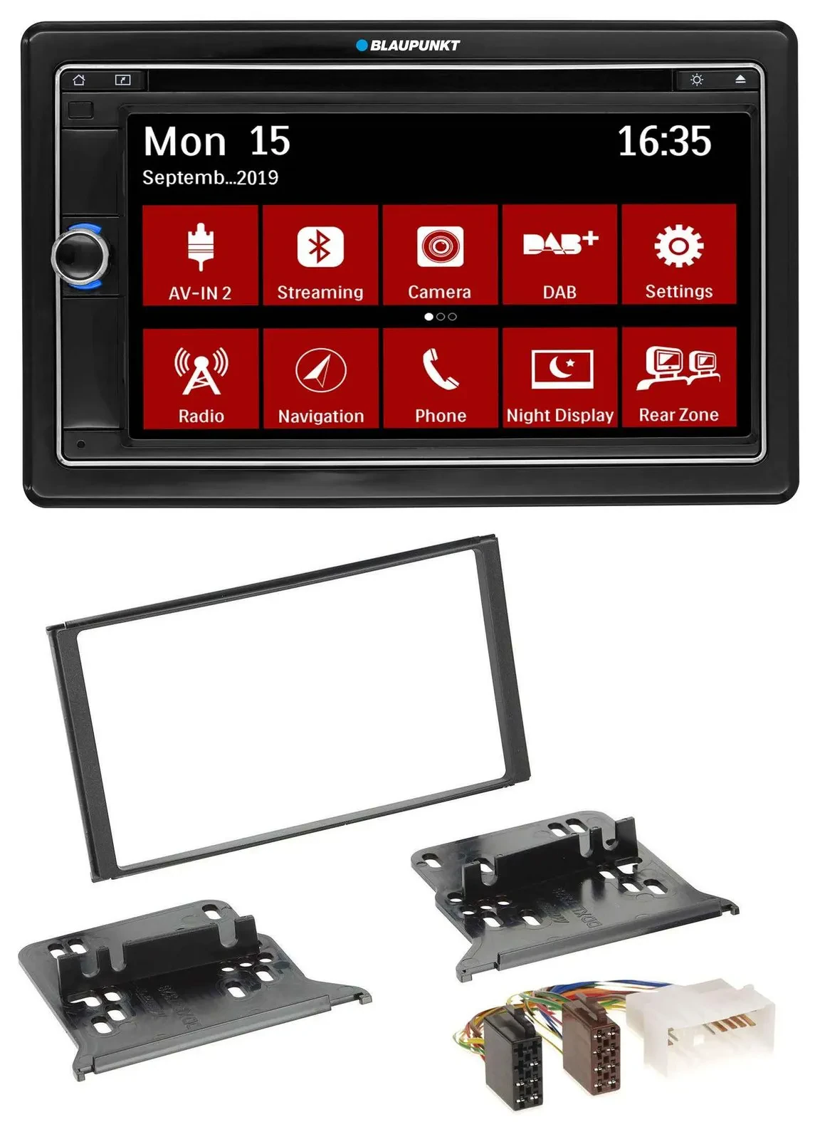 Blaupunkt Bluetooth DAB 2DIN USB DVD MP3 Autoradio für Kia Sorento BL 2006-2009
