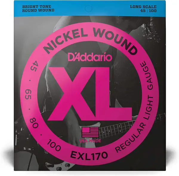 Струны для бас-гитары D'Addario EXL170 45-100