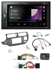 Pioneer 2DIN Lenkrad DAB USB Bluetooth Autoradio für Kia Rio 11-15 UB anthrazit