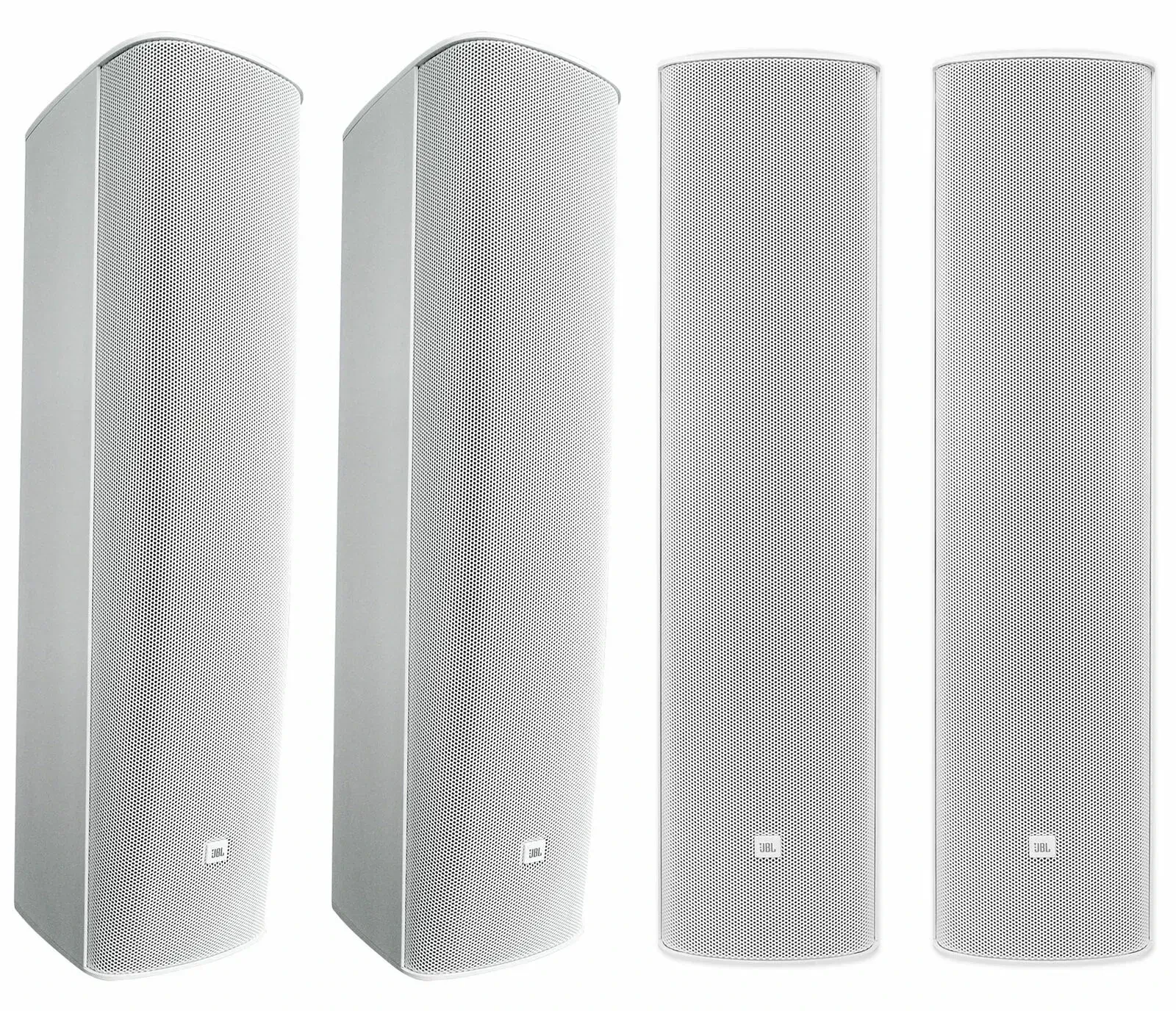 (2) JBL CBT 1000 1500 Watt White Wall Mount Line Array Column Speakers+Extension