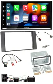 Kenwood DAB USB Bluetooth 2DIN Lenkrad Autoradio für Ford Kuga 08-12 anthrazit