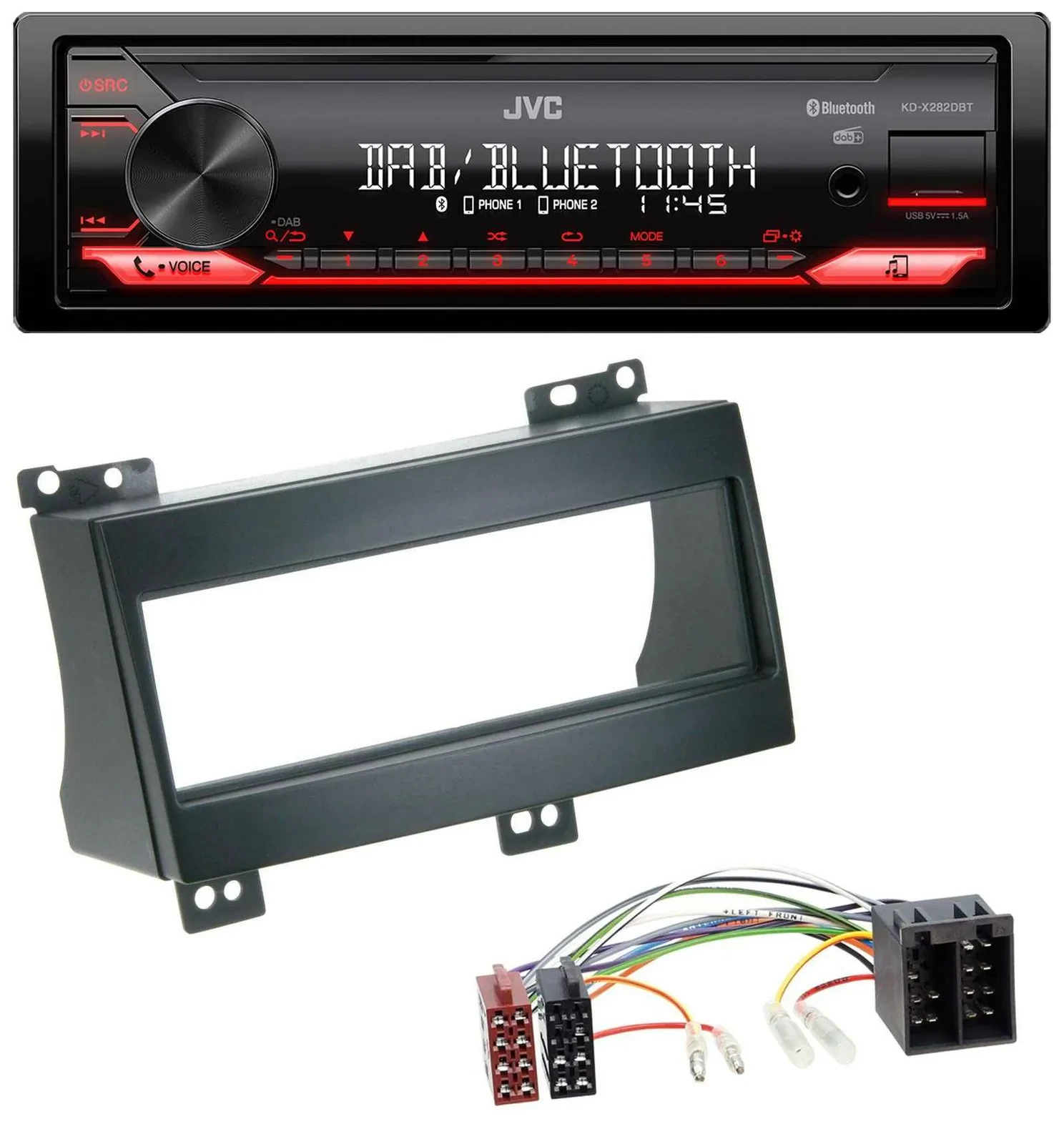 Автомагнитола для Kia Ceed (2007–2009) JVC Bluetooth USB DAB MP3