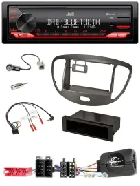 JVC Bluetooth USB DAB Lenkrad Autoradio für Hyundai i10 ISO 2009-13 dunkelsilber