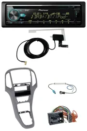 Автомагнитола для Opel Astra J (с 2009) Pioneer MP3 AUX CD USB DAB титан-серый