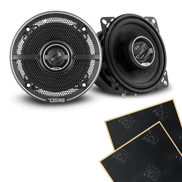 DS18 ZXI-44 4" ZXI Series 2-way 4-ohm Coaxial Car Speakers w/ Sound Damping