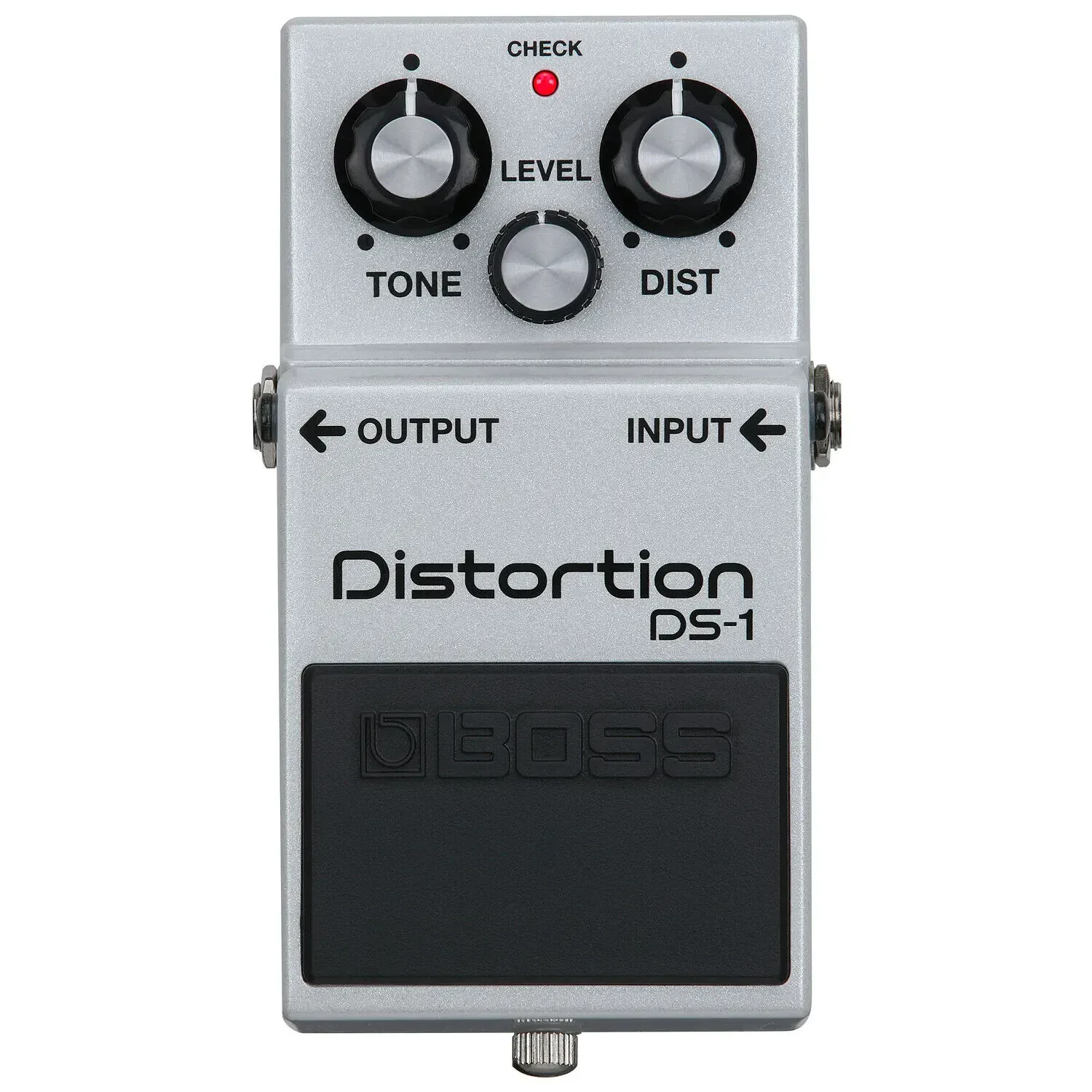Педаль эффектов для электрогитары BOSS DS-1 Limited Edition Metallic White Distortion с кабелем