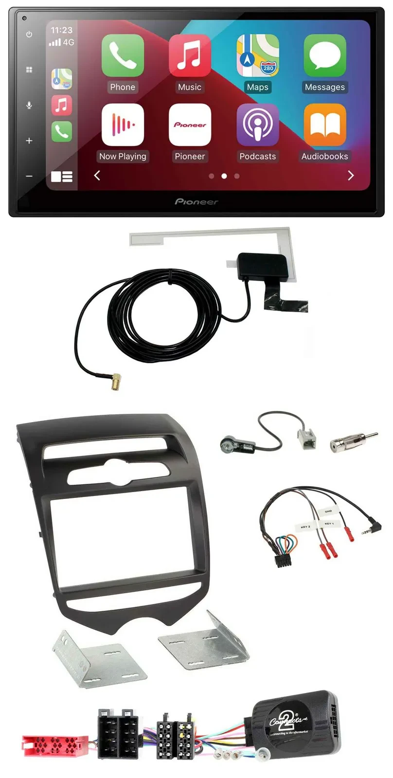 Pioneer USB Bluetooth DAB Lenkrad 2DIN Autoradio für Hyundai ix20 ab 2010 man. K