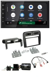 Kenwood DAB Bluetooth USB Lenkrad 2DIN Autoradio für Fiat Grande Punto 06-09 sch