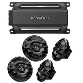 Kenwood KAC-M5024BT Class D M Series Marine Amplifier w/ 6.5" Coaxial Speakers