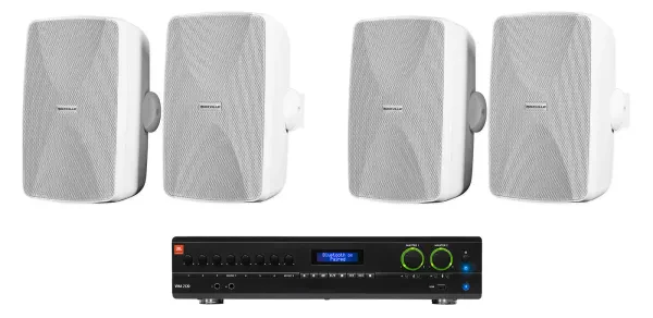 Настенная акустика JBL WET-7020W White с усилителем (4 штуки)