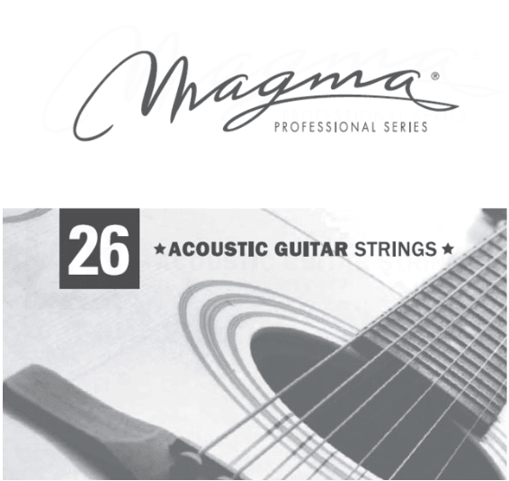 Струна одиночная для акустической гитары Magma Strings GA026PB Phosphor Bronze 026