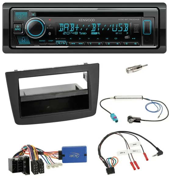 Kenwood Lenkrad Bluetooth DAB USB CD Autoradio für Alfa Romeo Mito 13-18 955 ISO