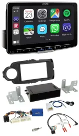 Автомагнитола Alpine 28-P Bluetooth USB DAB для Toyota Yaris (с 2014), черный