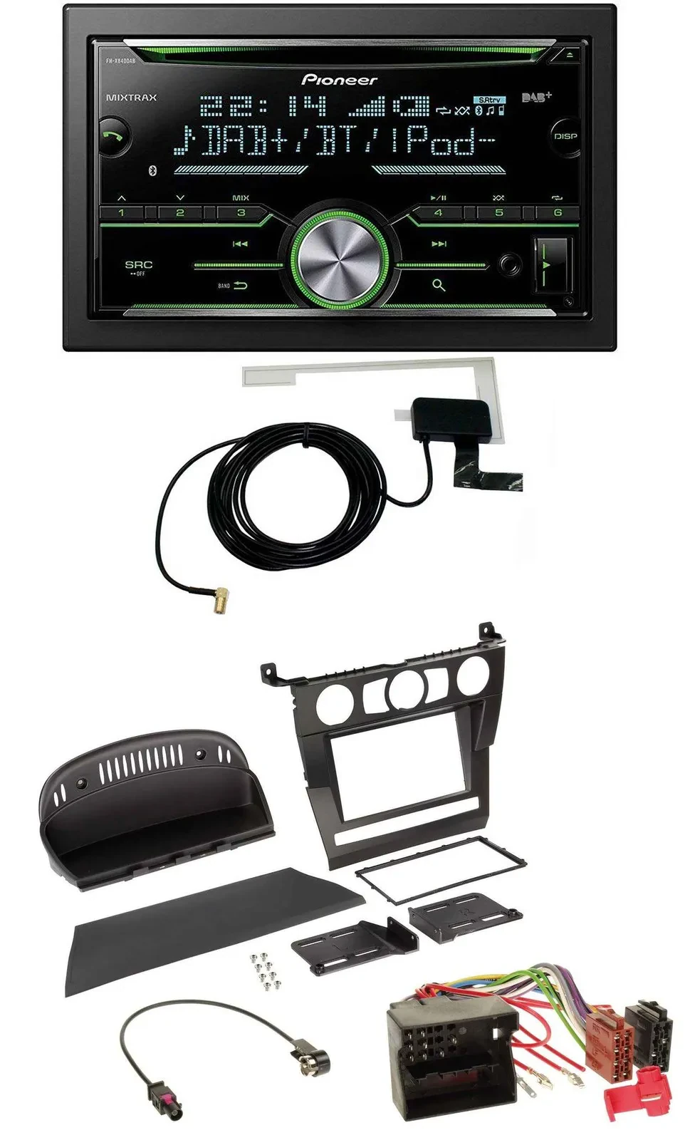 Pioneer CD USB MP3 Bluetooth 2DIN DAB Autoradio für BMW 5er (E60, 2003-2007)