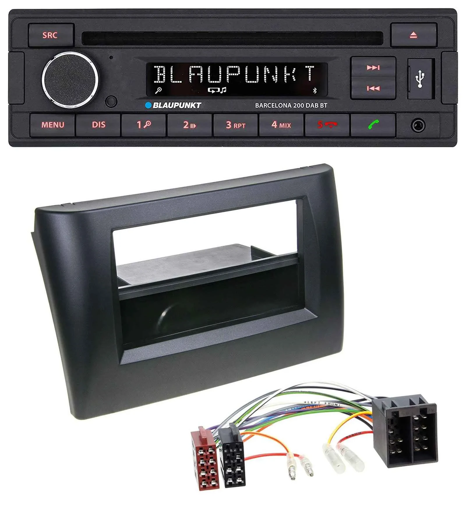 Blaupunkt USB DAB CD Bluetooth MP3 Autoradio für Fiat Stilo 192 01-08 Ablagefach