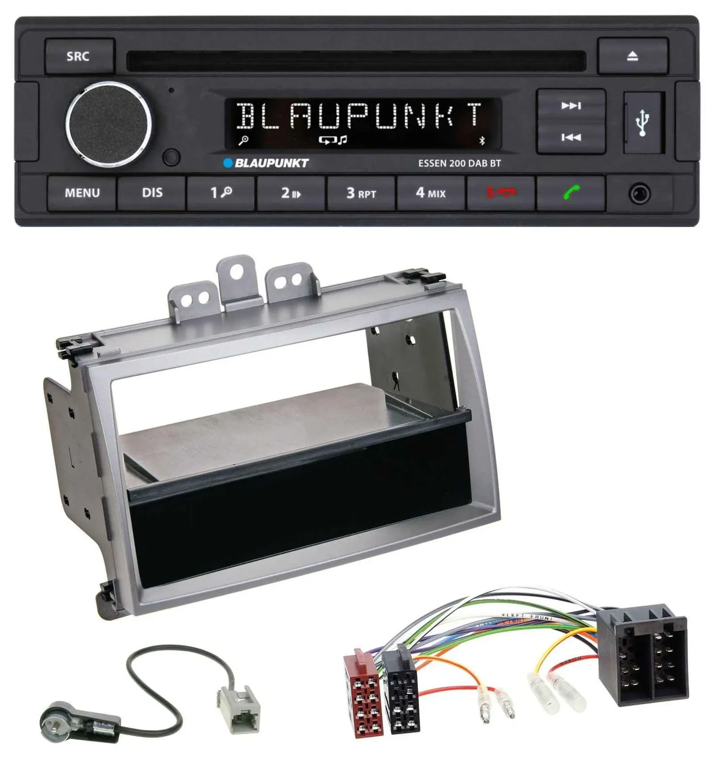 Автомагнитола Blaupunkt USB MP3 Bluetooth DAB CD для Hyundai i20 (2008–2011) с карманом
