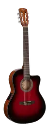 Классическая гитара с подключением Cort JADE E Nylon Burgundy Red Burst