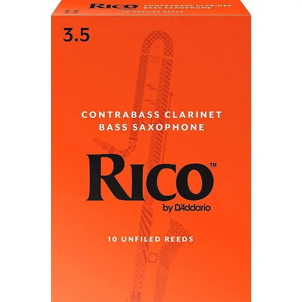 Трость для кларнета Rico Contra-Alto/Contrabass Clarinet Reeds Box of 10 Strength 3.5