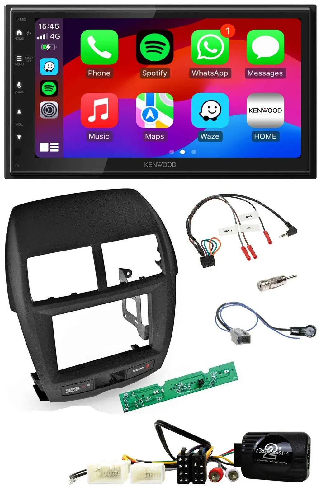 Автомагнитола для Mitsubishi ASX (2010–2014) Kenwood 2-DIN, USB, DAB, Bluetooth