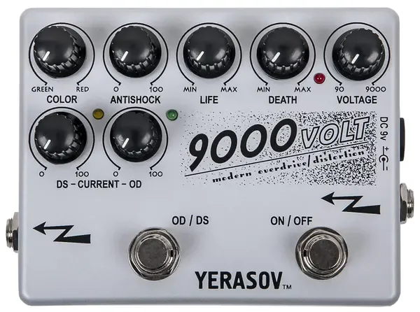 Педаль эффектов для электрогитары Yerasov 9000 Volt Modern Overdrive Distortion