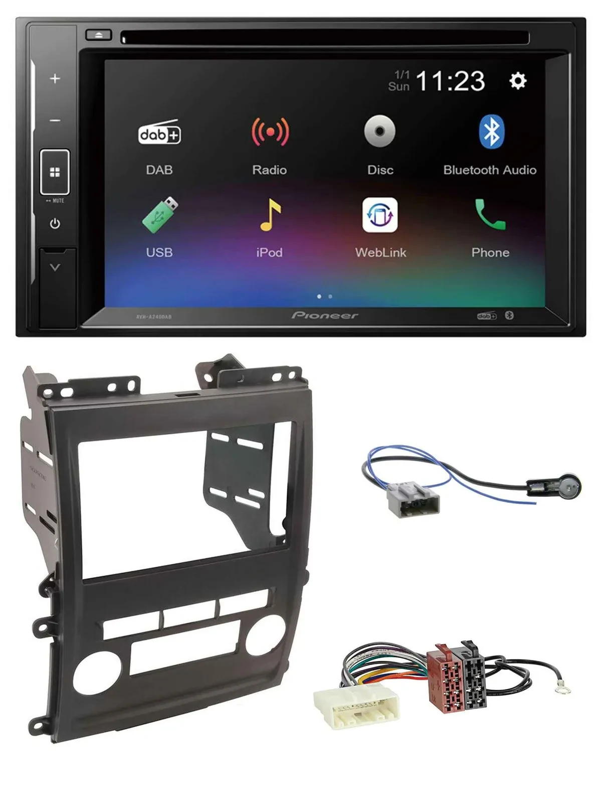 Автомагнитола для Nissan Xterra 2009-2011 Pioneer 2DIN Bluetooth USB MP3 DAB DVD