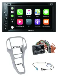 Автомагнитола Pioneer 2DIN Bluetooth USB DVD DAB для Opel Astra J (с 2009), платиновый