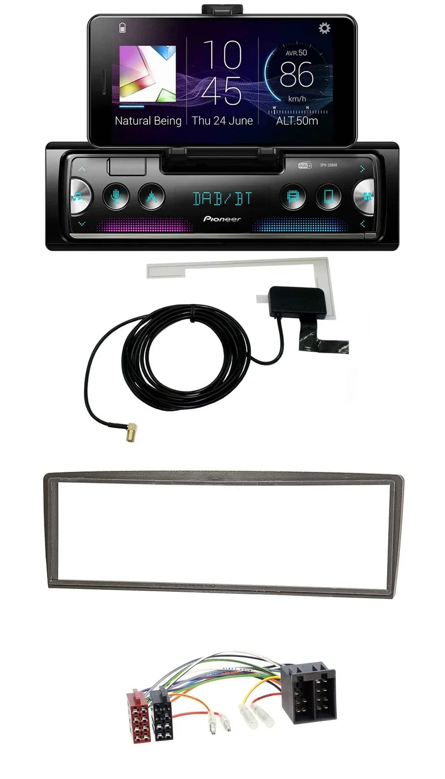 Pioneer DAB Bluetooth MP3 USB Autoradio für Alfa Romeo GTV (ab 2004)