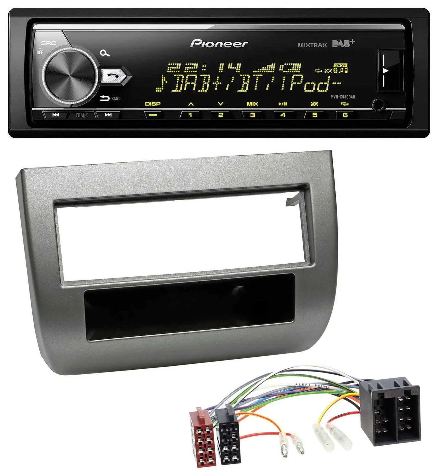 Автомагнитола для Lancia Y Pioneer Bluetooth/USB/DAB/MP3 антрацит 2003–2011