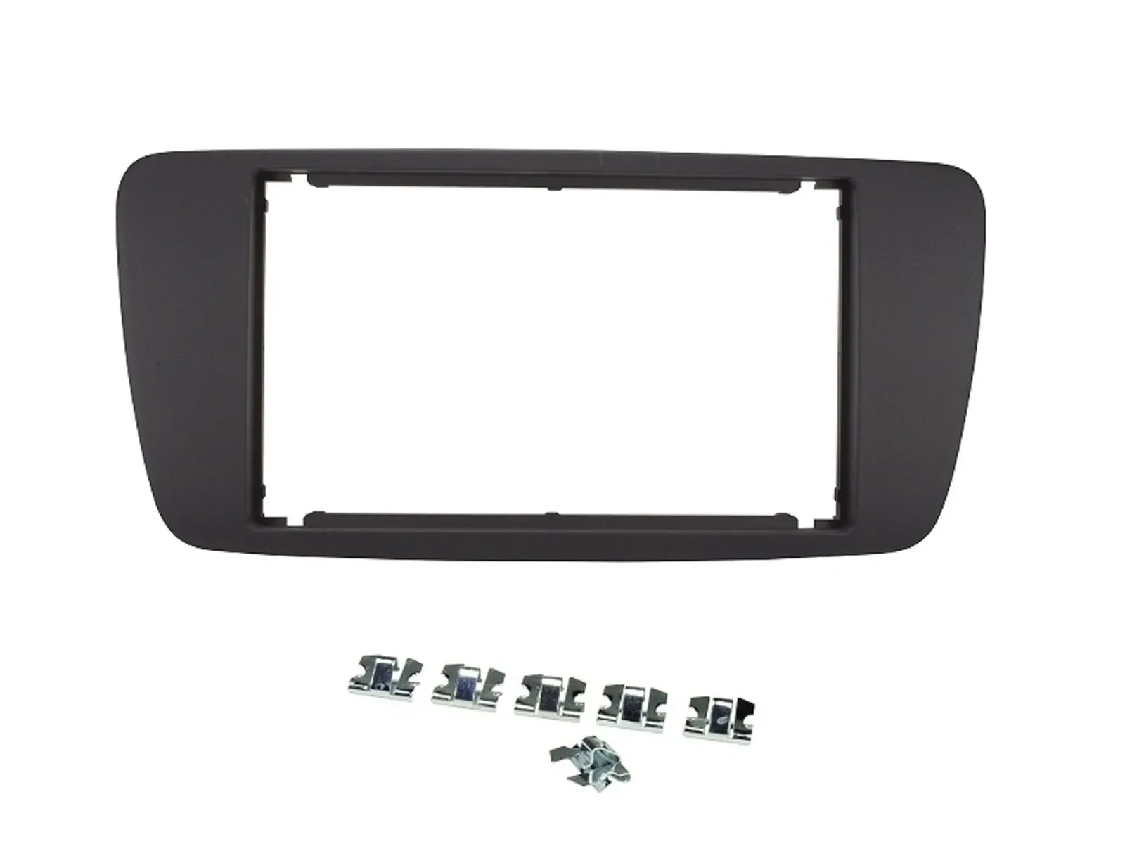 Einbaurahmen Doppel DIN Autoradio für Seat Ibiza 2008-2013 anthrazit schwarz