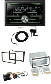 Pioneer CD USB MP3 Bluetooth 2DIN DAB Autoradio für Peugeot 308 2007-09 schwarz