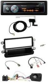 Pioneer Bluetooth DAB Lenkrad USB CD Autoradio für Dacia ab 2012 piano schwarz