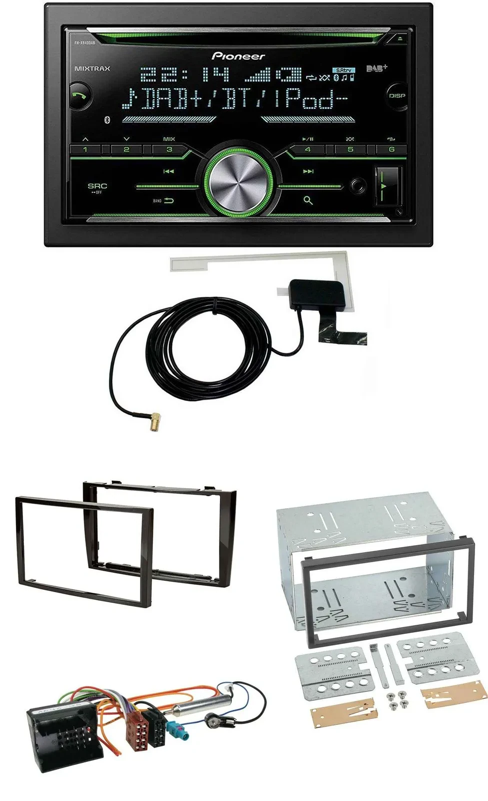 Pioneer CD USB MP3 Bluetooth 2DIN DAB Autoradio für Peugeot 308 2007-09 schwarz