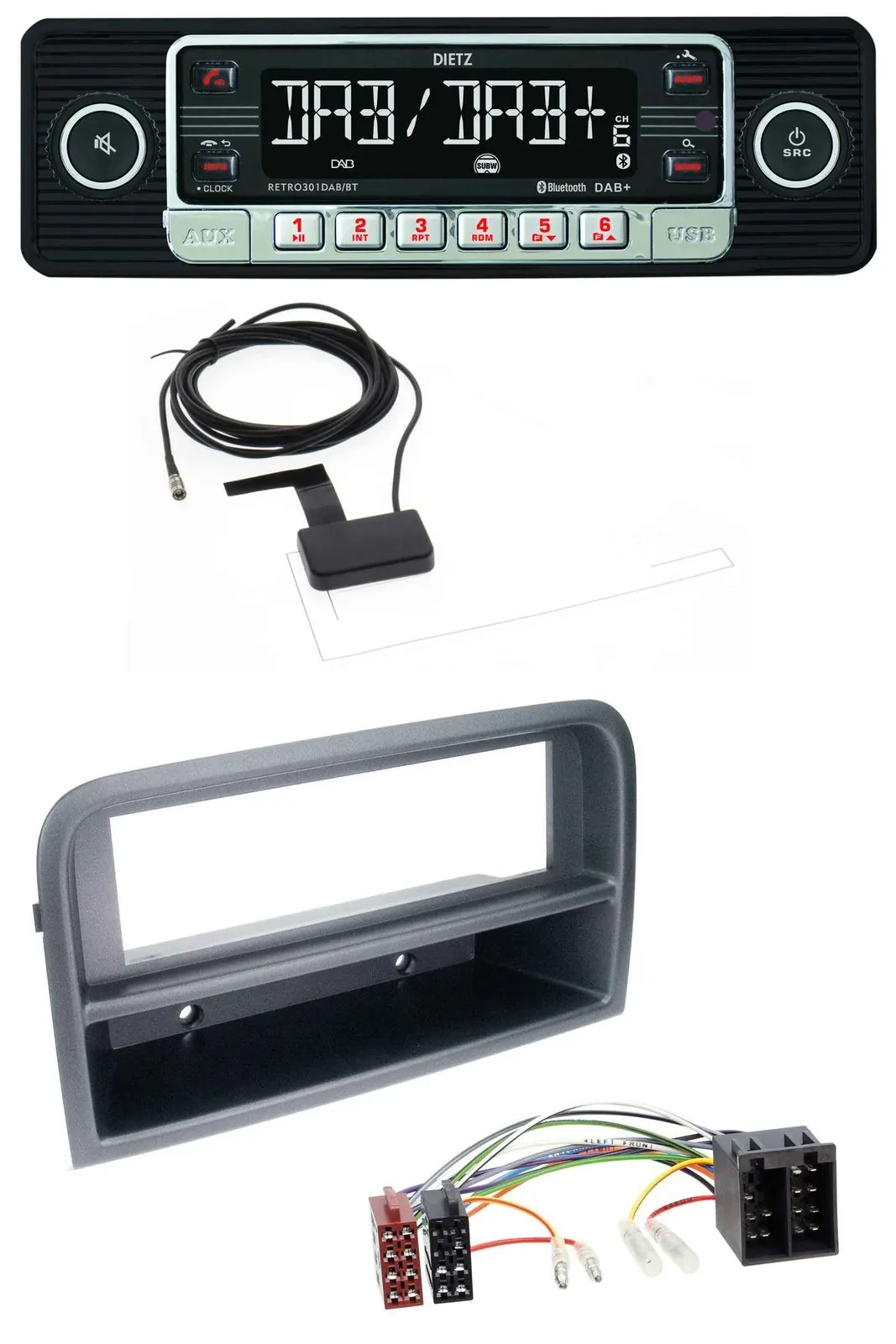 Dietz DAB Bluetooth USB MP3 Autoradio für Fiat Croma (ab 2005)