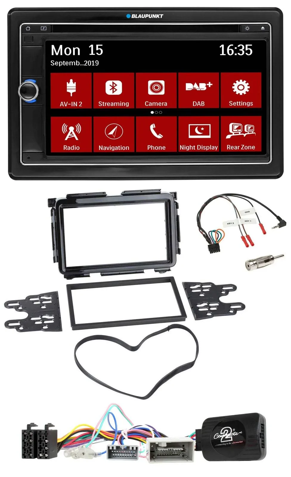 Автомагнитола Blaupunkt 2DIN Bluetooth USB DAB навигация для Honda HR-V (RU)